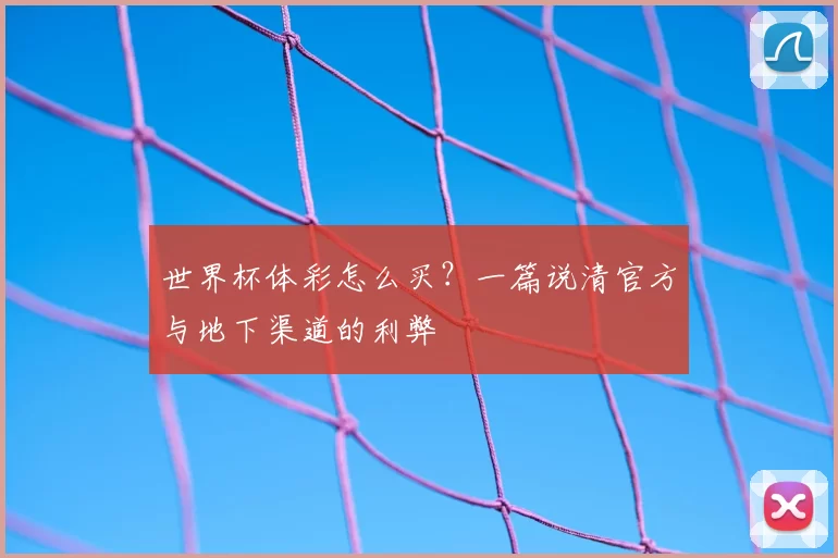 世界杯体彩怎么买？一篇说清官方与地下渠道的利弊
