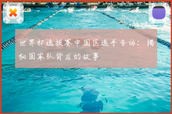 世界杯选拔赛中国区选手专访:揭秘国家队背后的故事