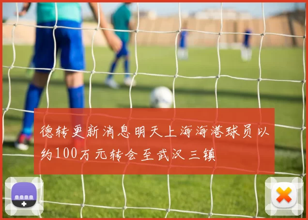 德转更新消息明天上海海港球员以约100万元转会至武汉三镇